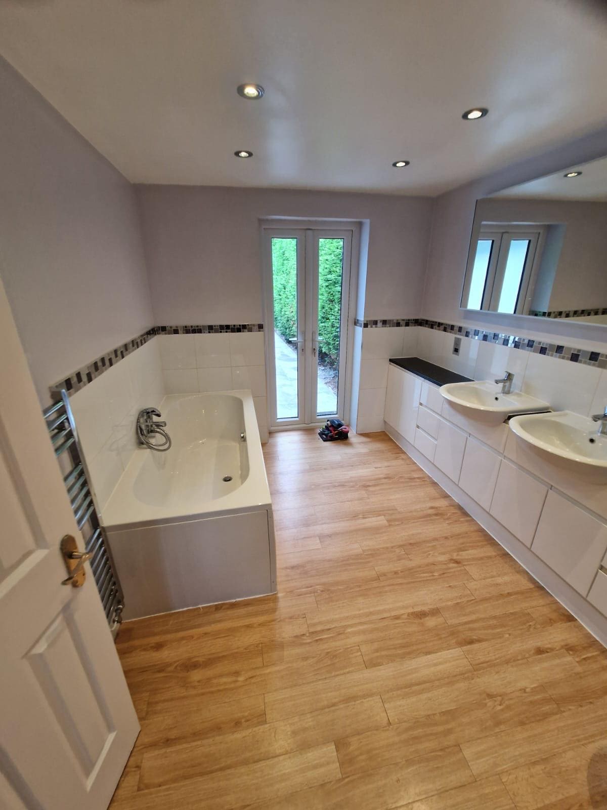 derby spacious bathroom freestanding bath dual sink